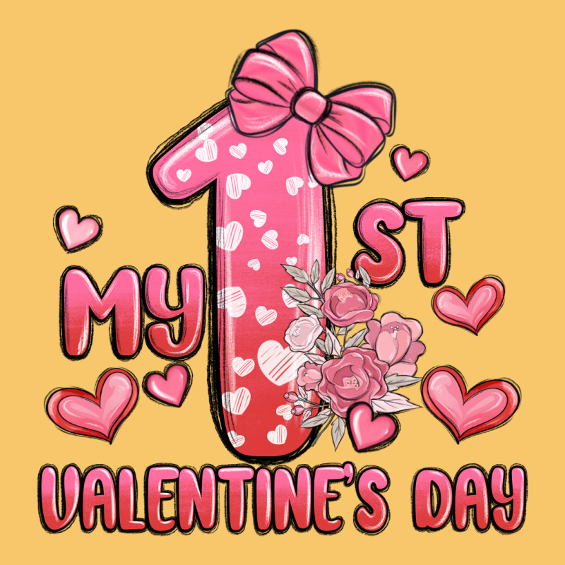 My First Valentines Day Vintage Hoodie by MaliasSmallBusiness | Teevron