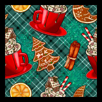 Christmas Hot Chocolate And Cookie Seamless Pattern Ladies Tee | Teevron