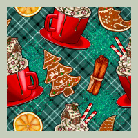 Christmas Hot Chocolate And Cookie Seamless Pattern Ladies Tee | Teevron