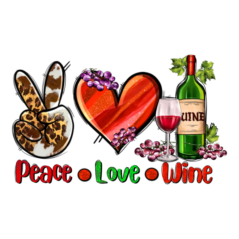 Peace Love Wine Premium Tee by AdoDesignShop | Teevron