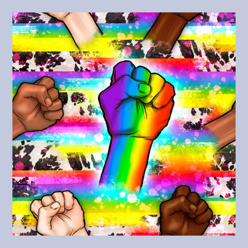 Pride Lgbtq Hands With Cowhide Seamless Pattern Long Sleeve Tee by BundleAndBundleShop | Teevron