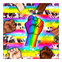 Pride lgbtq hands with cowhide seamless pattern | Teevron