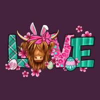 Love Easter Floral Longhaired Cow Premium Tee | Teevron