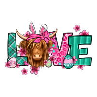 love easter floral longhaired cow | Teevron