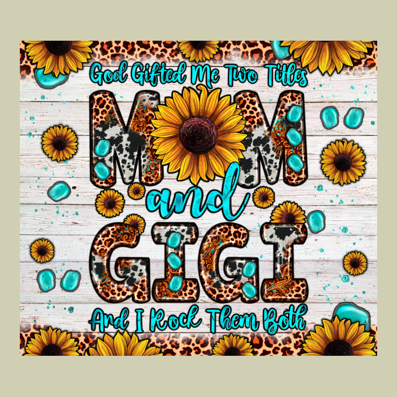 God Gifted Me Two Titles Mom And Gigi And I Rock Them Both Heavy Core Tee by JahusDesignShop | Teevron