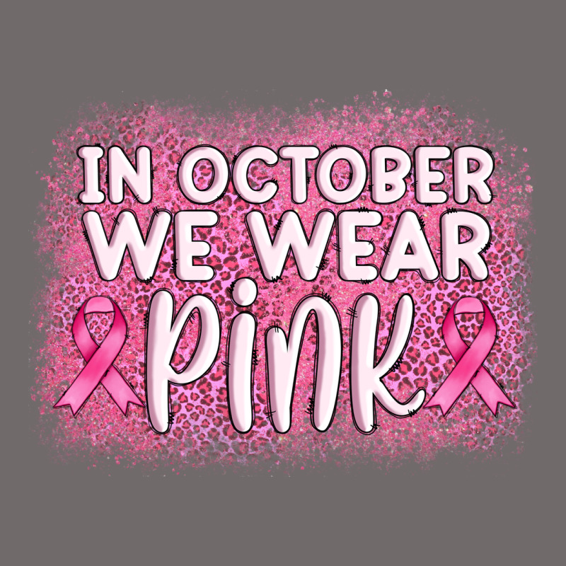 In October We Wear Pink Leopard Glitter Urban Heavy Tee by AdoDesignShop | Teevron