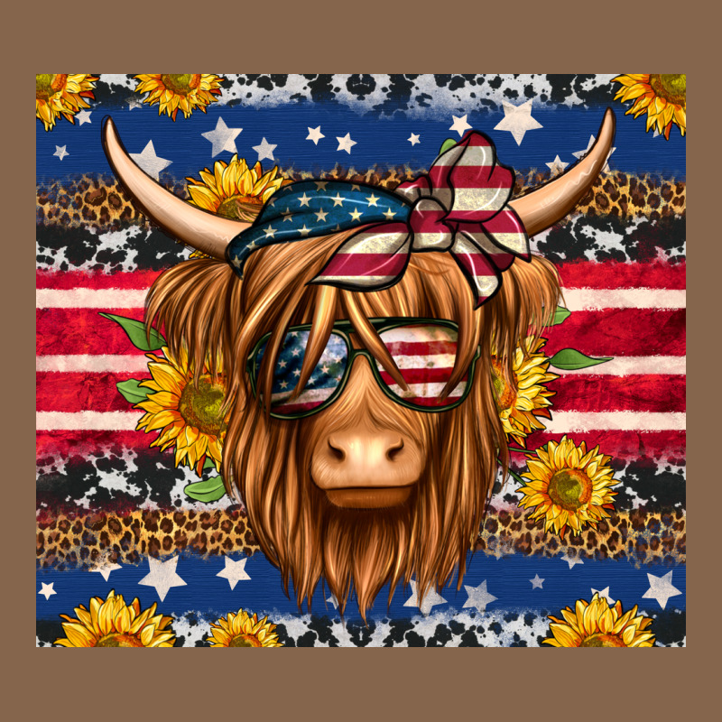 4th Of July Longhaired Cow Tumbler Premium Tee by Jasminsmagicworld | Teevron