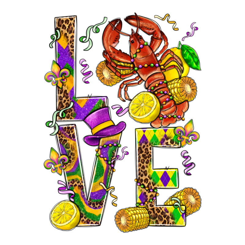 Love Crawfish Mardi Gras Long Sleeve Tee by BundleAndBundleShop | Teevron