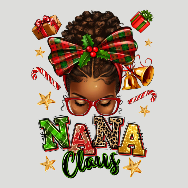 Nana Claus Afro Messy Bun Zipper Hoodie by texasbilliewilder | Teevron