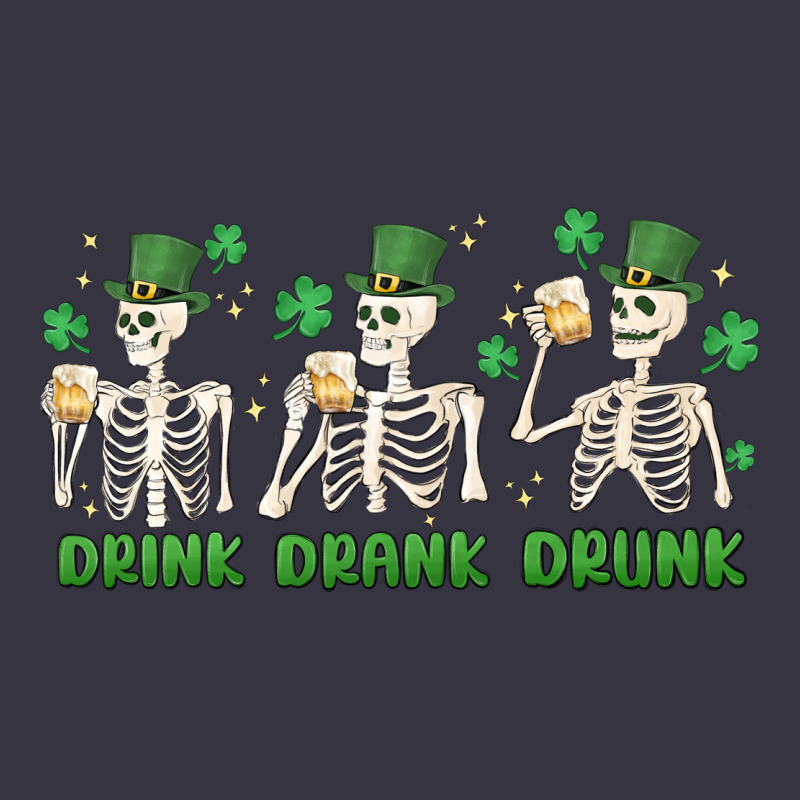 Drink Drank Drunk St. Patricks Day Skeletons Vintage Hoodie by MaliasSmallBusiness | Teevron