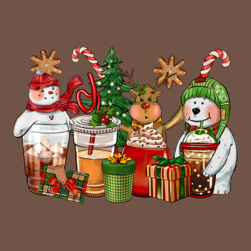 Christmas Polar Bear Reindeer And Snowman Coffee C Premium Sweatshirt by CowGirlArtShop | Teevron