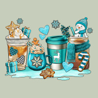 Winter Coffe Cups Ladies Tee | Teevron