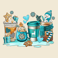 Winter Coffe Cups Ladies Tee | Teevron