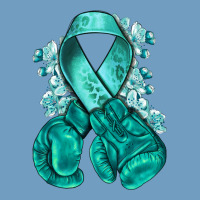 Ovarian Cancer Teal Ribbon With Boxing Gloves Urban Heavy Tee | Teevron
