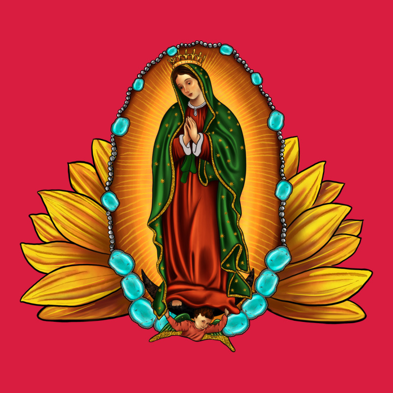 Sunflower Our Lady Of Guadalupe Premium Hoodie by JahusDesignShop | Teevron
