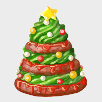 Green Chocolate Christmas Cookie Cake Urban Hoodie | Teevron