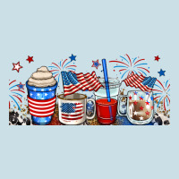 4th Of July Coffe Cups Ladies Tee | Teevron