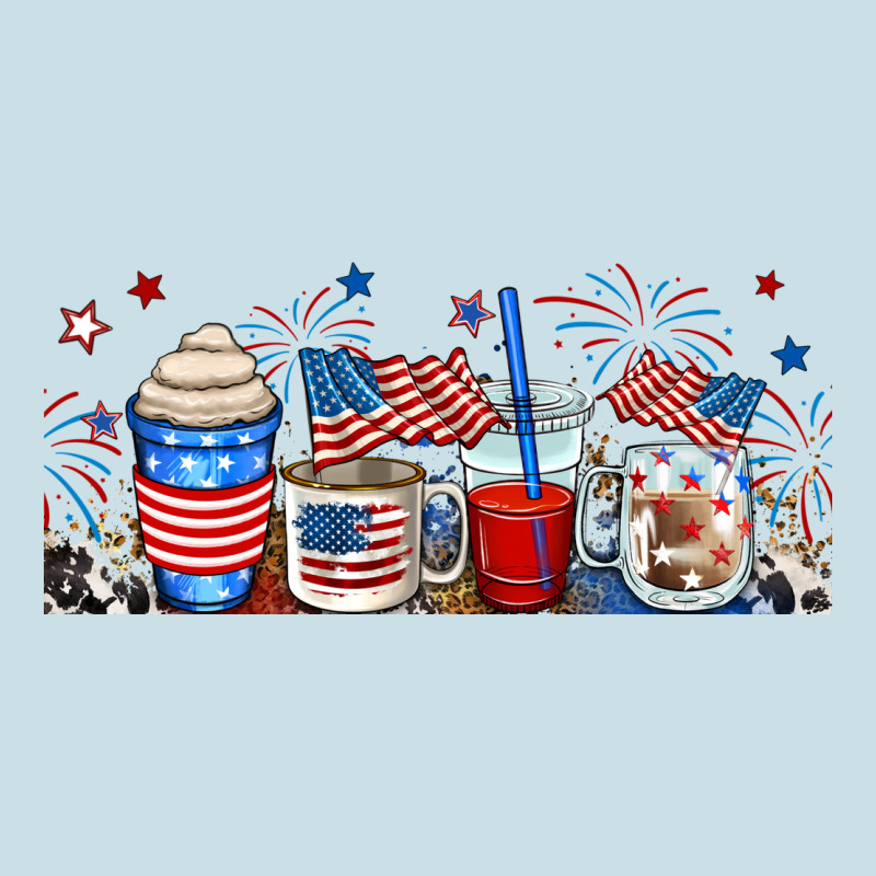 4th Of July Coffe Cups Ladies Tee by RanaPortraitStore | Teevron