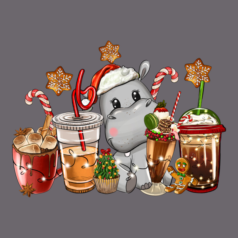 Hippopotamus Coffee Cups Christmas Premium Sweatshirt by CowGirlArtShop | Teevron