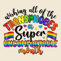 Wishing All Of The Transphobes Uncomfortable Month Ladies Tee | Teevron