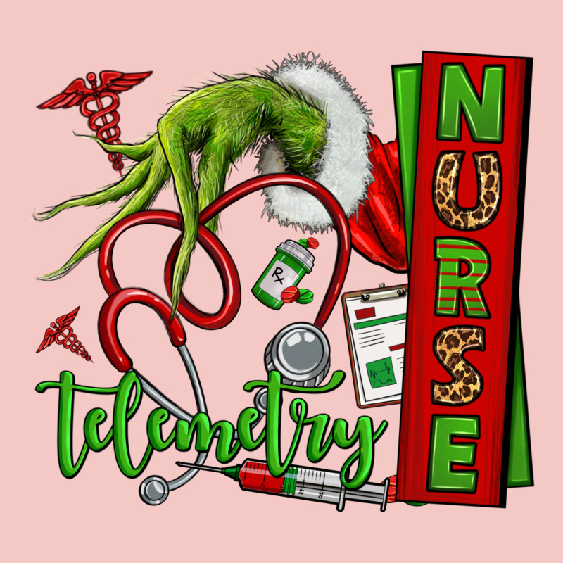 Grinch Hand Telemetry Nurse Urban Heavy Tee by NancyCooperArtShop | Teevron