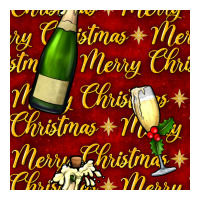 merry christmas champagne seamless pattern | Teevron