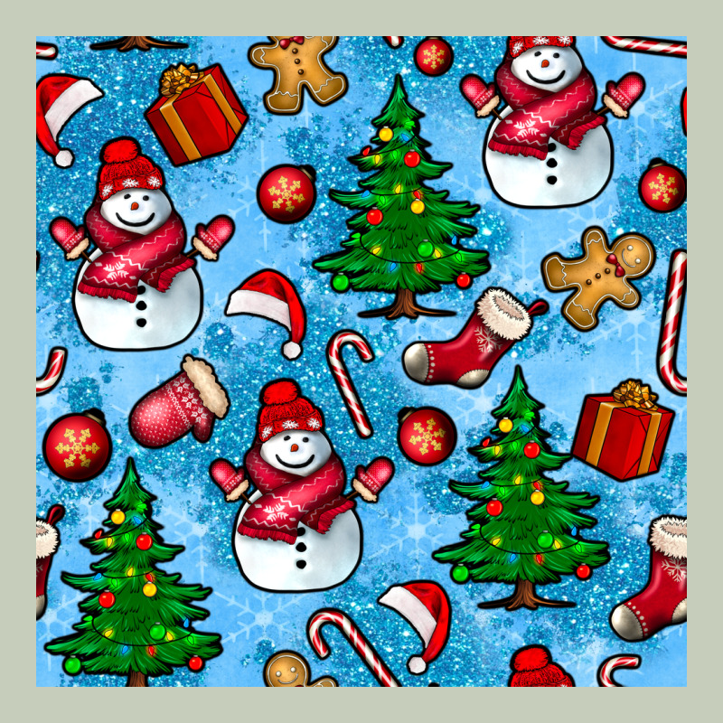 Christmas Trees And Snow Seamless Pattern Ladies Tee by BundleAndBundleShop | Teevron