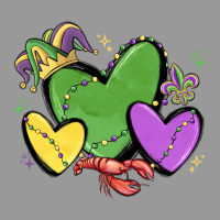 Mardi Gras Hearts Vintage Hoodie | Teevron