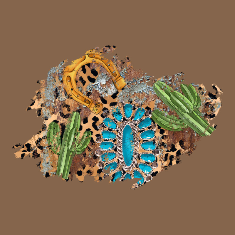 Horseshoe Leopard Gemstone Cactus Patch Premium Tee by AdoDesignShop | Teevron