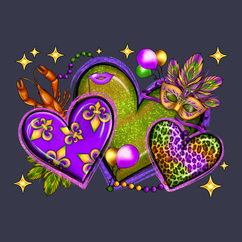 Mardi Gras Hearts Long Sleeve Tee by BundleAndBundleShop | Teevron