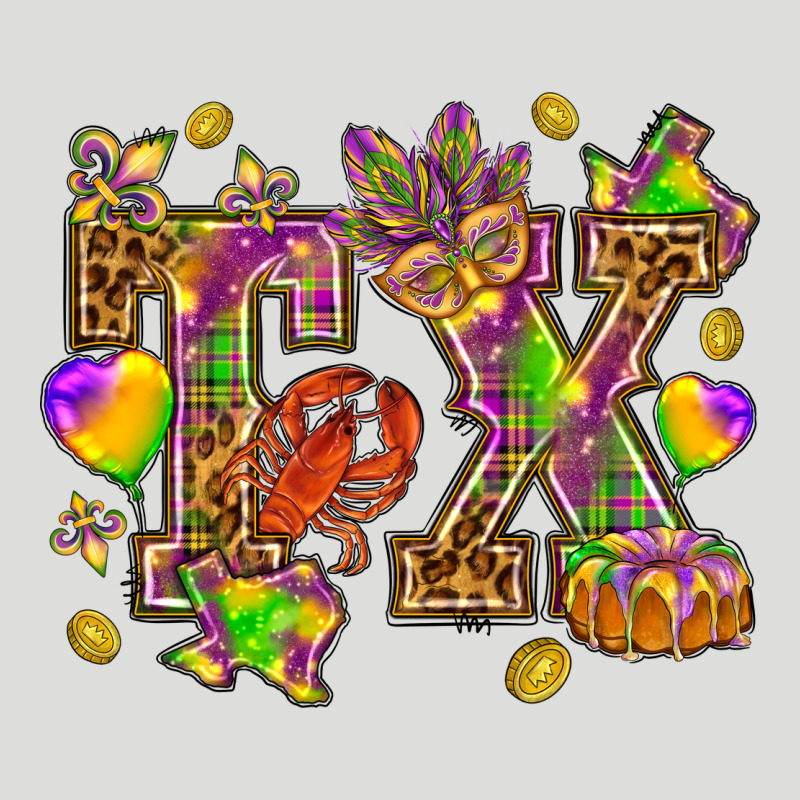 Texas Mardi Gras Zipper Hoodie by NancyCooperArtShop | Teevron