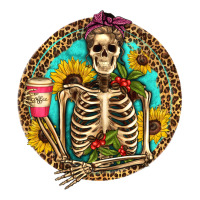 Western Skeleton Coffee Sunflowers Premium Tee | Teevron