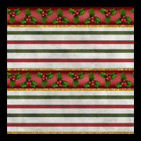 Christmas Mistletoe And Stripes Seamless Pattern Ladies Tee | Teevron