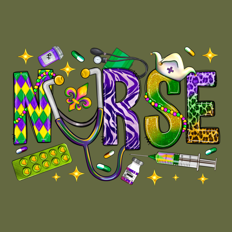 Mardi Gras Nurse Long Sleeve Tee by BundleAndBundleShop | Teevron