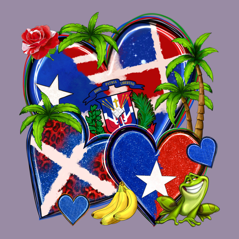 Puerto Rico With Dominican Republic Hearts Classic Tee by NancyCooperArtShop | Teevron