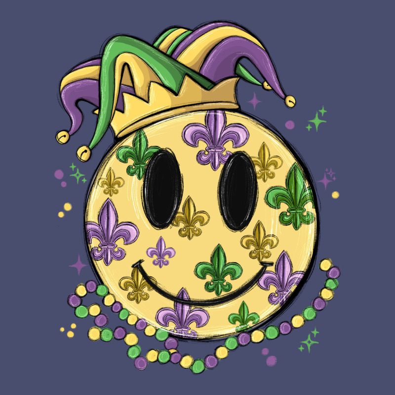 Smiley Face Mardi Gras Vintage Tee by MaliasSmallBusiness | Teevron
