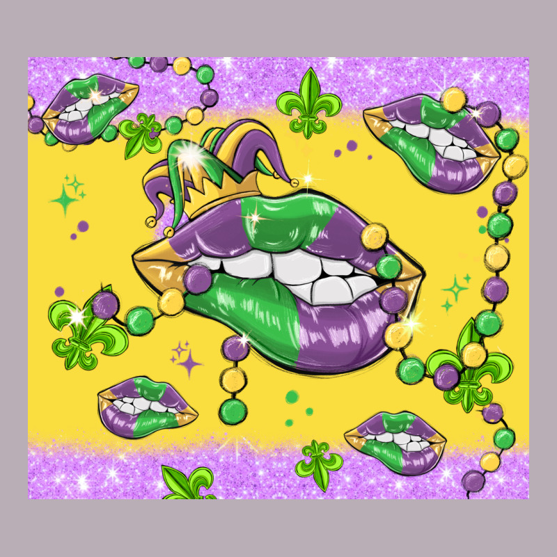 Mardi Gras Lips Vintage Tee by MaliasSmallBusiness | Teevron
