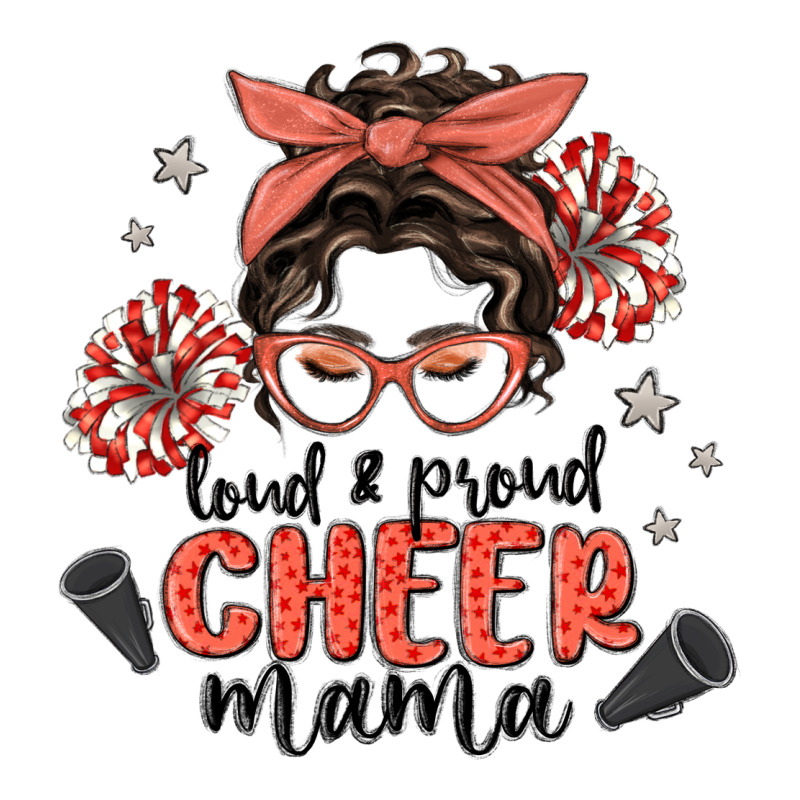 Loud&proud Mama Messy Bun Urban Heavy Tee by MaliasSmallBusiness | Teevron