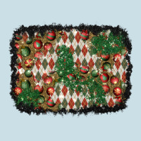 Christmas Ornament And Diamond Plaid  Background Ladies Tee | Teevron