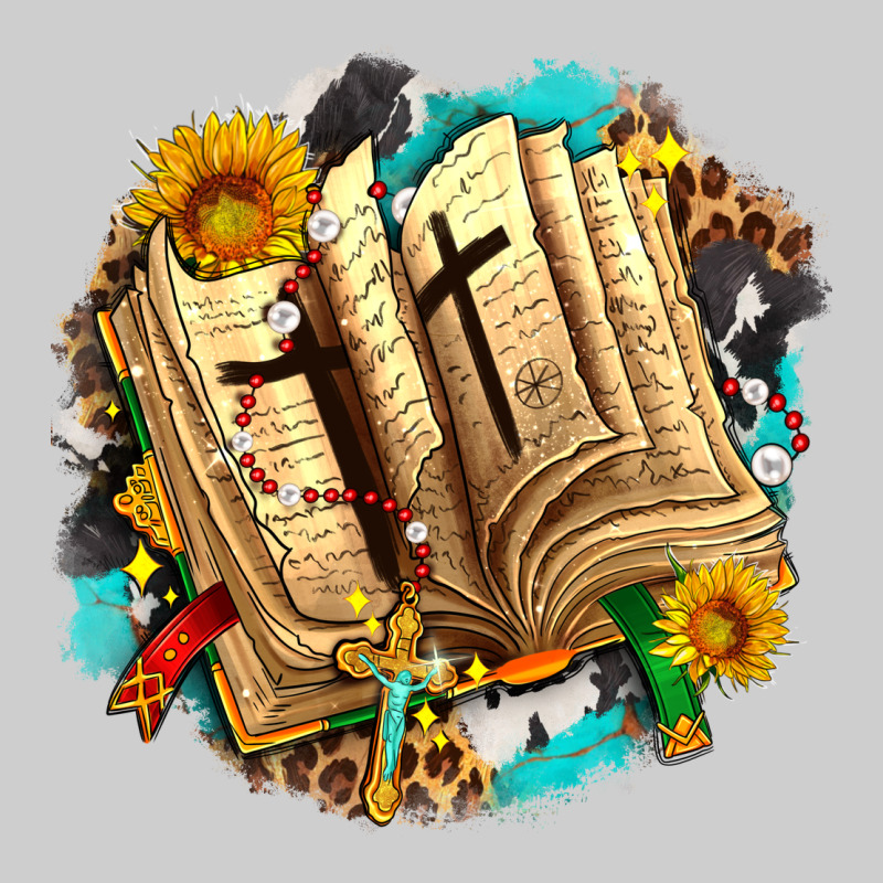 Cross With Bible And Sunflowers Premium Tee by AdoDesignShop | Teevron