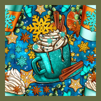 Winter Coffee Cups And Snow With Plaid Seamless Pattern Bbs Long Sleeve Tee | Teevron