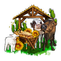 jesus holy night cows and sunflowers | Teevron