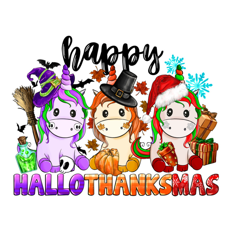 Happy Hallothanksmas Unicorn Premium Hoodie by CowGirlArtShop | Teevron