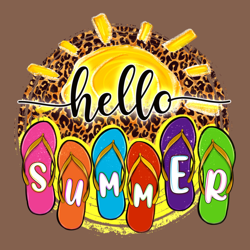Hello Summer With Flip Flops Zipper Hoodie by NancyCooperArtShop | Teevron