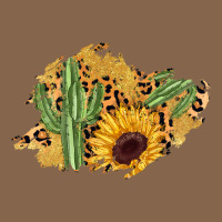 Cactus Leopard Sunflower Glitter  Patch Premium Tee | Teevron