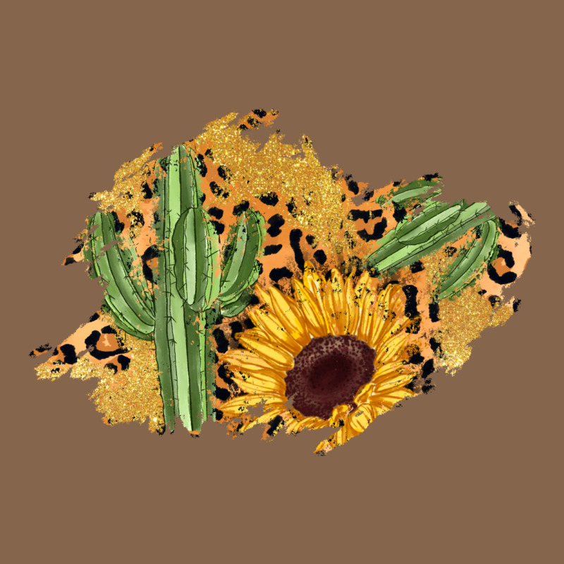 Cactus Leopard Sunflower Glitter  Patch Premium Tee by AdoDesignShop | Teevron