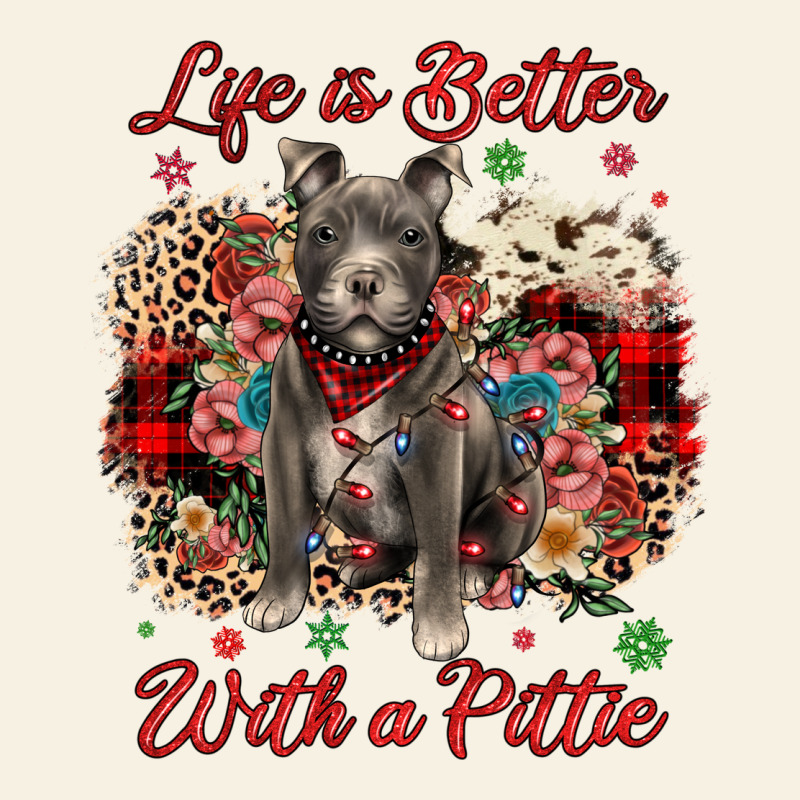 Christmas Life Is Better With A Pittie Vintage Tee by JahusDesignShop | Teevron