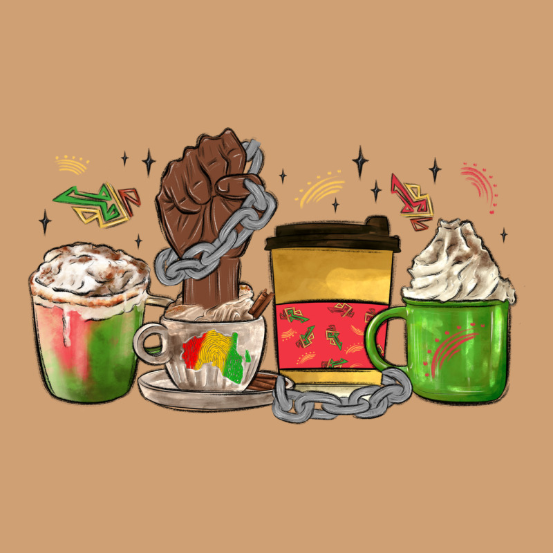 Juneteenth Coffee Cups Vintage Tee by MaliasSmallBusiness | Teevron