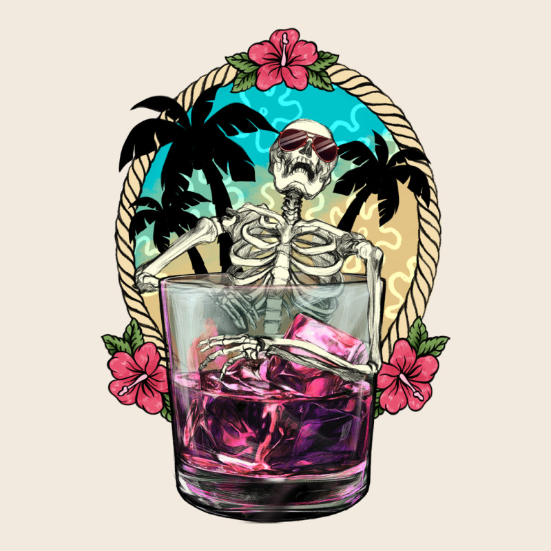 Summer Skeleton Cocktail Zipper Hoodie by NancyCooperArtShop | Teevron