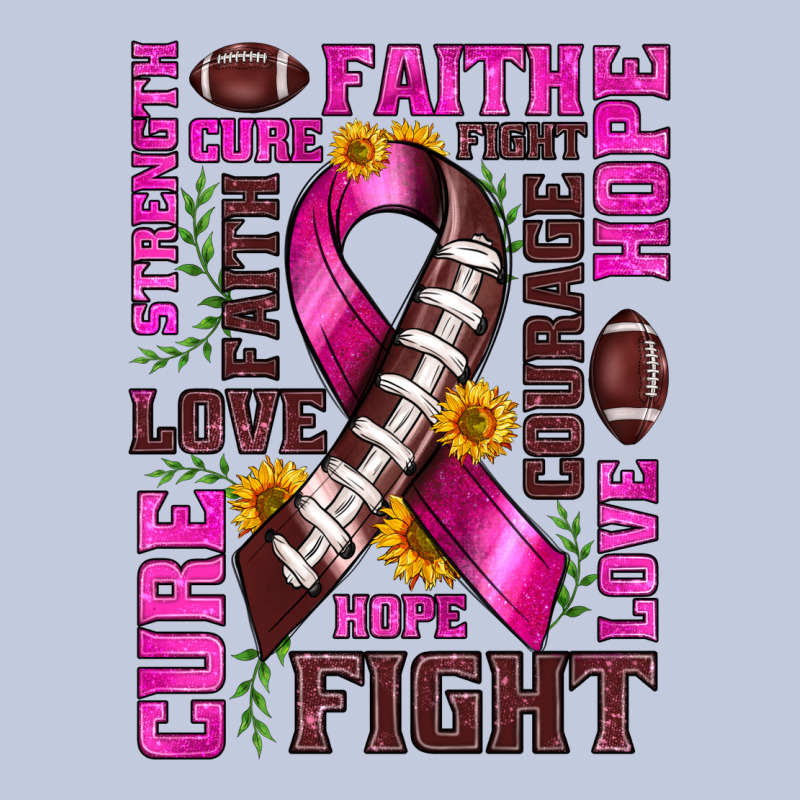 Breast Cancer American Football Ribbon Love Cure Fight Bbs Long Sleeve Tee by BundleAndBundleShop | Teevron